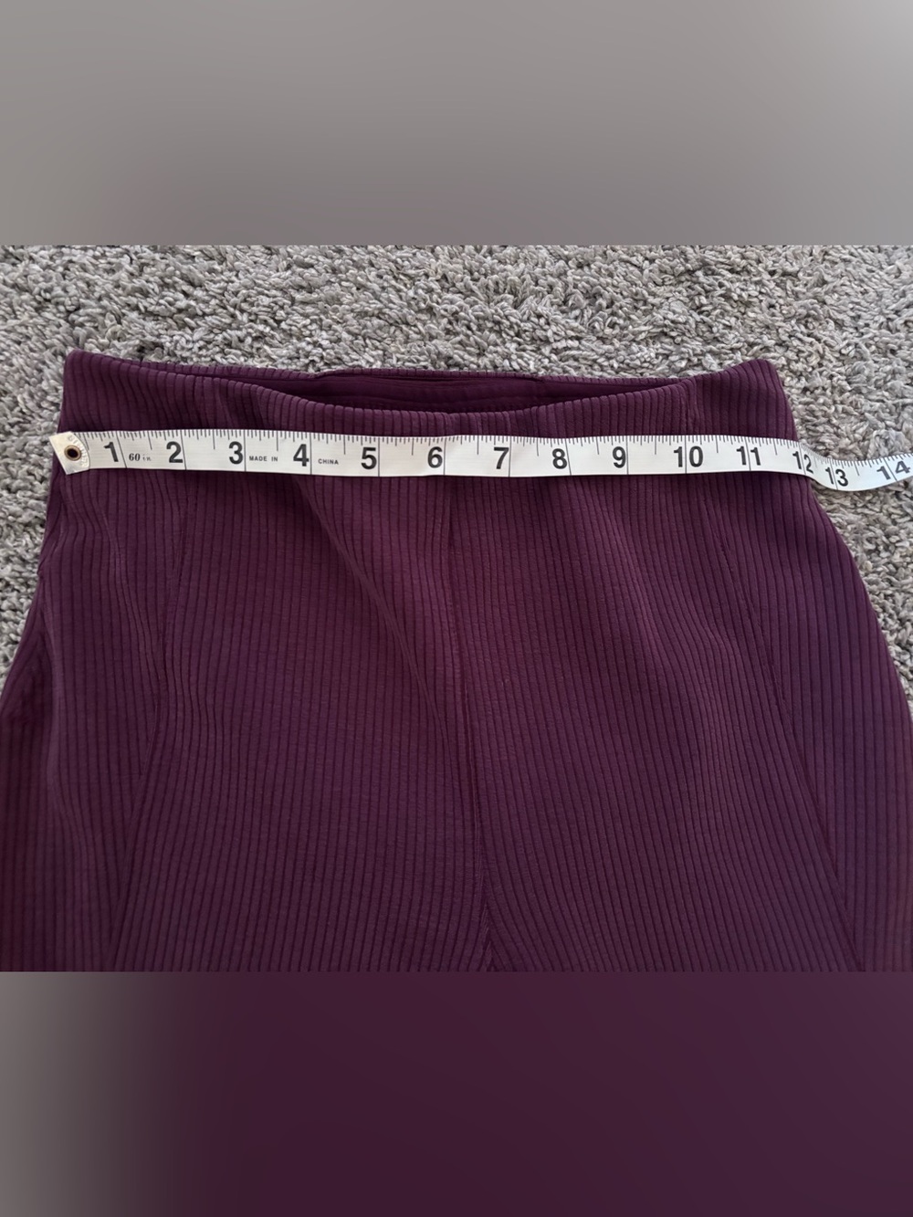 lululemon Ribbed Flare Leggings in Burgundy - Picture 9 of 13